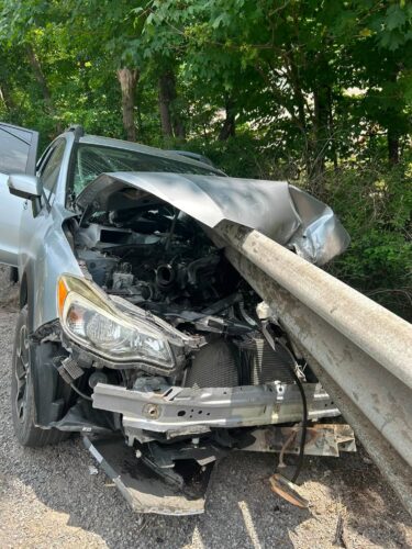 Two injured in Crystal Springs crash